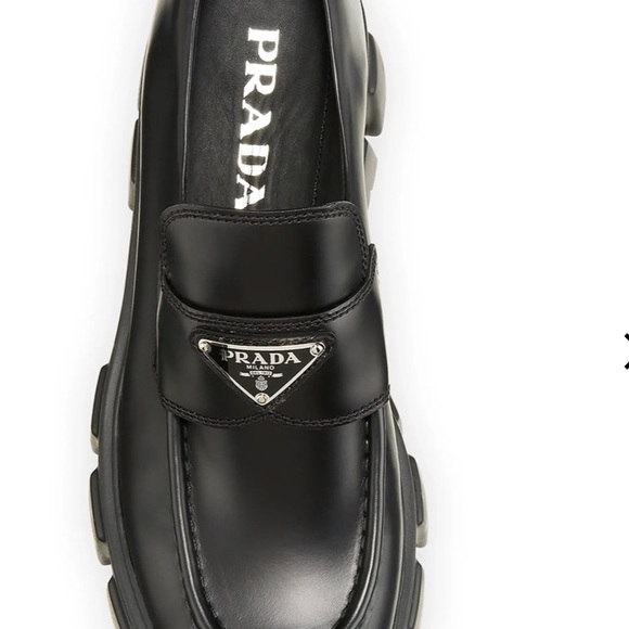 Prada
Monolith Leather Logo Platform Loafers - Picture 2 of 4